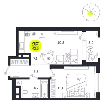 2-к кв. Свердловская область, Екатеринбург Южная Ботаника жилрайон, ...