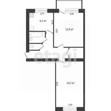 2-к кв. Белгородская область, Шебекино ул. Дзержинского, 14 (42.0 м)