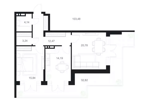 2-к кв. Дагестан, Каспийск ул. М. Халилова, 1А (103.48 м)