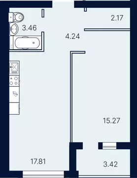 1-к кв. Саратовская область, Саратов ул. Имени Николая Егорова (46.37 ...