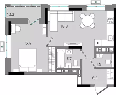 1-к кв. Удмуртия, Ижевск Северо-Западный жилрайон, 2-й мкр, Новый ...