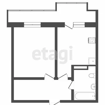 1-комнатная квартира: Тюмень, Обдорская улица, 1к1 (34.6 м)