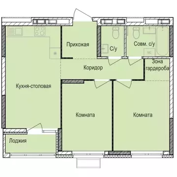 2-к кв. Удмуртия, Ижевск Автопроизводство жилрайон, Норвежский Лес ...