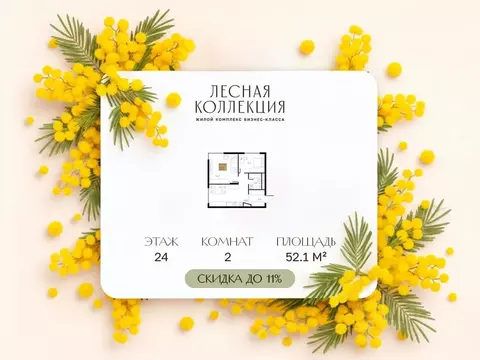 2-к кв. Московская область, Химки Лесная Коллекция жилой комплекс ...