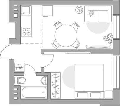 2-к кв. Московская область, Королев Болшево мкр, Полевая ул., 7 (39.5 ...