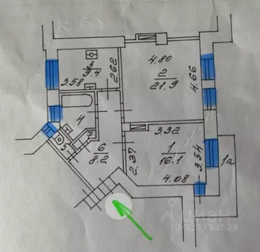 2-к кв. Москва Колодезная ул., 7К2 (63.0 м)