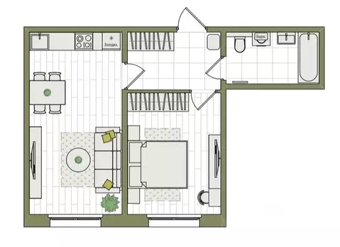 2-к кв. Кировская область, Киров ул. Чистопрудненская, 13А (43.8 м)