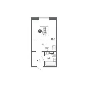 Студия Кировская область, Киров ул. Пушкина, 25 (26.2 м)