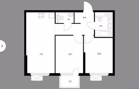 2-к кв. Ленинградская область, Всеволожский район, д. Новое Девяткино ...