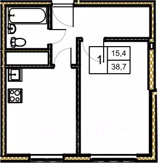 1-к кв. Московская область, Красногорск городской округ, Сабурово пгт ...
