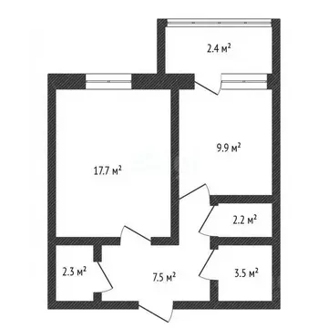 1-к кв. Нижегородская область, Нижний Новгород Казанское ш., 4к3 (45.5 ...