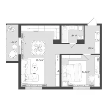 2-к кв. Томская область, Томск Черемошники мкр, пер. Баранчуковский, ...