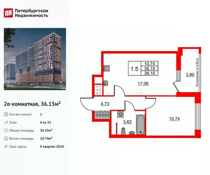 1-к кв. Ленинградская область, Всеволожский район, Свердловское ...