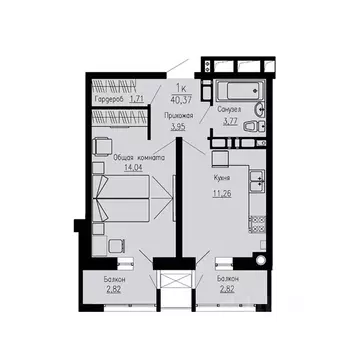 1-к кв. Ставропольский край, Пятигорск Скачки мкр,  (40.37 м)