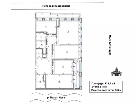 Квартира, 4 комнаты, 139.4 м
