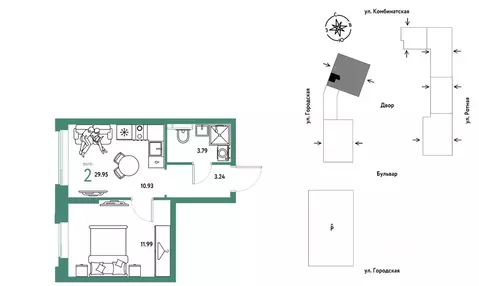 2-к кв. Свердловская область, Екатеринбург муниципальное образование, ...