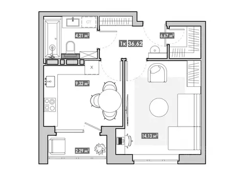 1-к кв. Приморский край, Артем  (36.62 м)