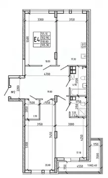 3-к кв. Курская область, Курск ул. Павлуновского, 3 (105.3 м)