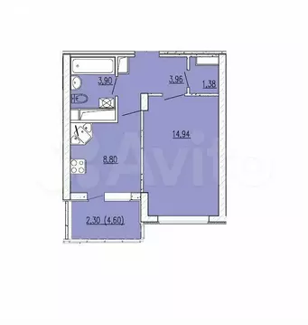 1-комнатная квартира: Феодосия, улица Грина, 43 (35.3 м)