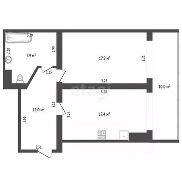 1-к кв. Крым, Симферополь ул. Павленко (54.2 м)