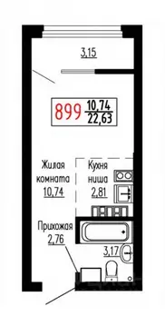 Студия Свердловская область, Екатеринбург ул. Лыжников, 3 (22.6 м)