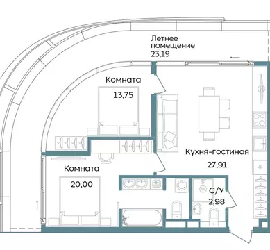 3-к кв. Крым, Саки ул. Морская (87.83 м)