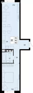 2-комнатная квартира: Московская область, городской округ Подольск, ...