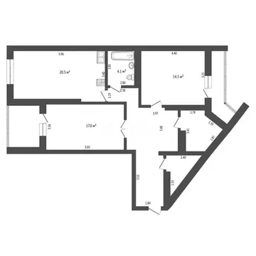 2-комнатная квартира: Тюмень, Ямская улица, 86 (88 м)