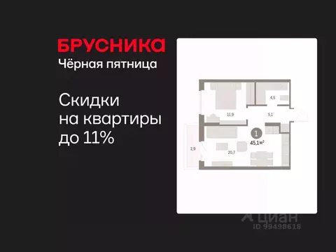 1-к кв. Курганская область, Курган Центральный жилрайон, Дом Кино ...