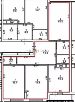 3-комнатная квартира: Воронеж, улица Ломоносова, 80 (80.4 м)