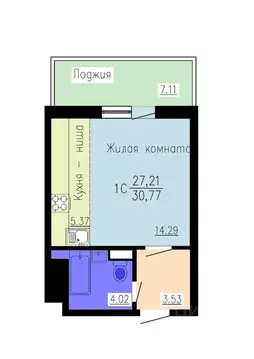 Студия Воронежская область, Воронеж Гвардейский пер., 21 (30.77 м)