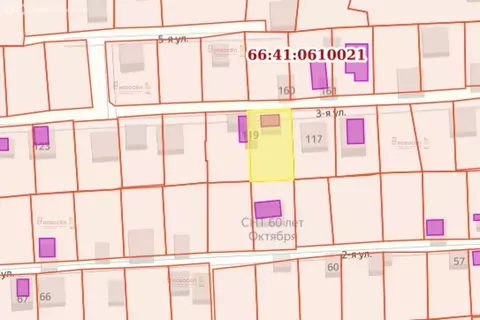 Участок в Екатеринбург, СНТ 60 лет Октября, 2-я улица (4 м)