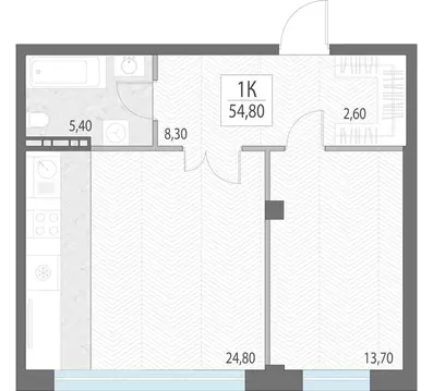 1-к кв. Свердловская область, Екатеринбург ул. Первомайская, 7 (54.8 ...