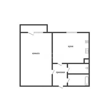 1-комнатная квартира: Тверь, улица Зинаиды Коноплянниковой, 24 (35.2 ...