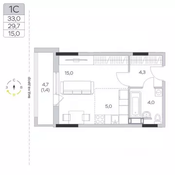 Студия Московская область, Мытищи городской округ, д. Пирогово ул. ...