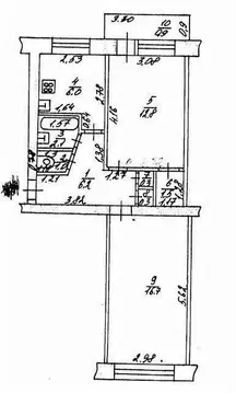 2-к кв. Татарстан, Казань ул. Академика Губкина, 48 (48.0 м)