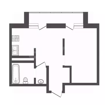 Студия Тюменская область, Тюмень ул. Ю.-Р.Г. Эрвье, 24к1 (29.5 м)