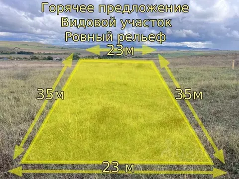 Участок в Крым, Симферопольский район, Чистенское с/пос, с. Камышинка  ...