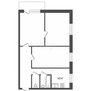 3-к кв. Саратовская область, Балашов просп. Космонавтов, 15 (50.2 м)