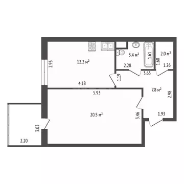 1-к кв. Ленинградская область, Выборгский район, Рощино пгт ул. ...