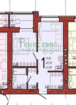 1-к кв. Брянская область, Брянск ул. Ульянова, 24 (43.0 м)