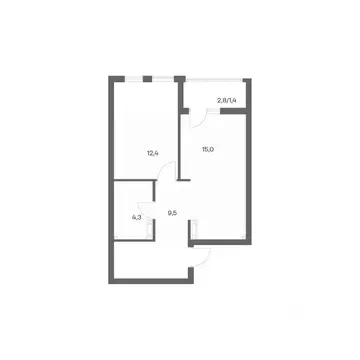 1-к кв. Калининградская область, Калининград ул. Юрия Гагарина, 30 ...