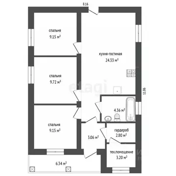 Дом в Тюменская область, Тюмень ул. Крымская (100 м)
