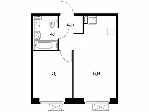 1-комнатная квартира: Котельники, микрорайон Белая Дача, 29 (35.5 м)