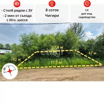 Участок в село Чигири, Барбарисовая улица (7.96 м)