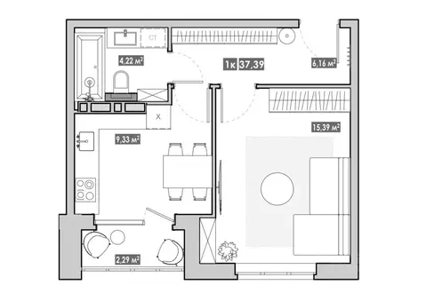 1-к кв. Приморский край, Артем  (37.39 м)