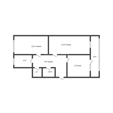 3-комнатная квартира: Махачкала, улица Ирчи Казака, 13В (83 м)