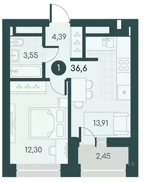 1-к кв. Курганская область, Курган Малиновые высоты жилой комплекс ...
