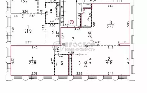 2-комнатная квартира: Москва, улица Светланова, 11к1 (122.6 м)