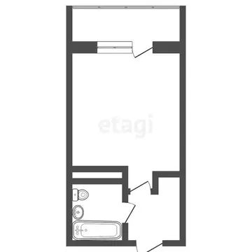Квартира-студия: Тюмень, улица 30 лет Победы, 77 (18.7 м)